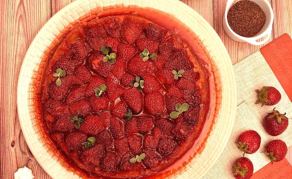 Strawberry tatin with sumac